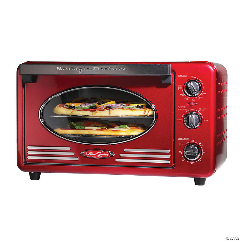 Nostalgia Retro Convection Toaster Oven, Red Image