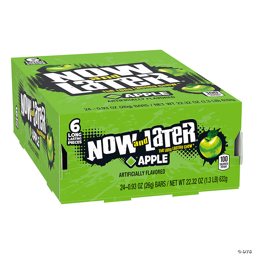 Now & Later<sup>&#174;</sup> Apple Fruit Chews Candy - 24 Pc. Image