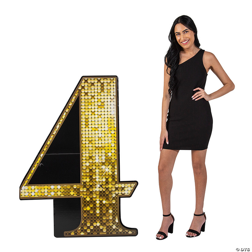 Number 4 Life-Size Cardboard Stand-Up Image