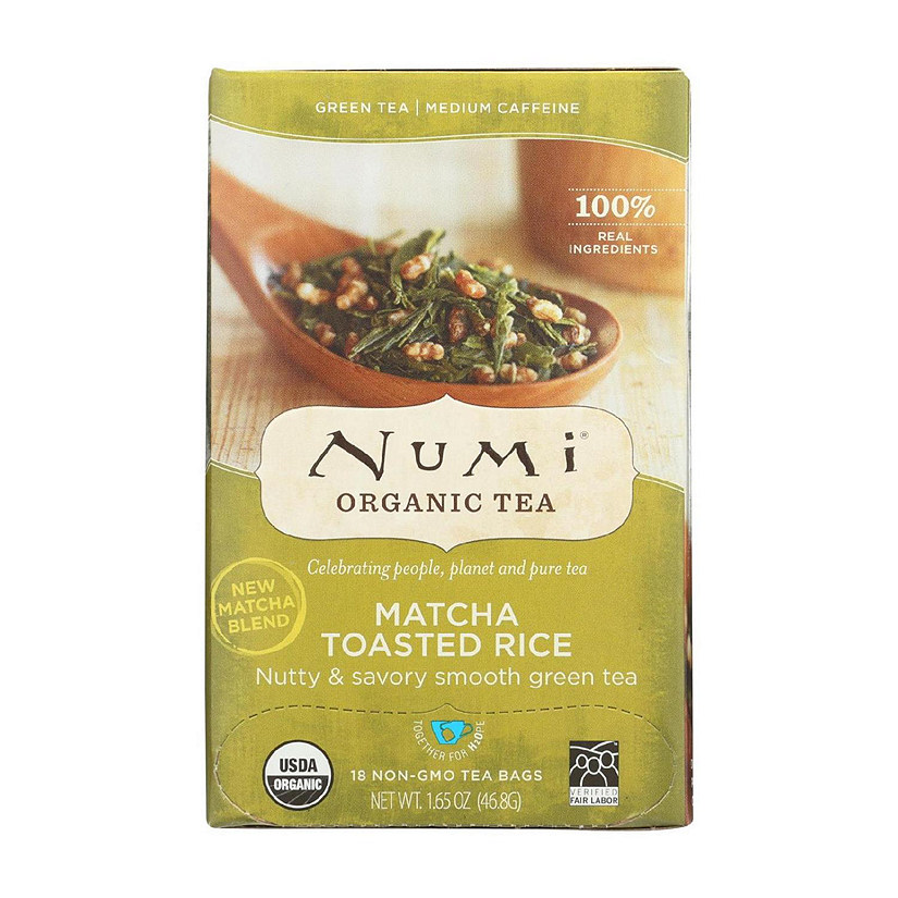 Numi Tea Toasted Rice Green Tea - Organic - Case of 6 - 18 Bags Image