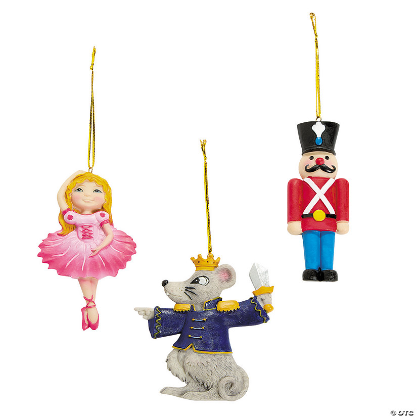 Nutcracker Ballet Character Resin Christmas Ornaments - 12 Pc. Image