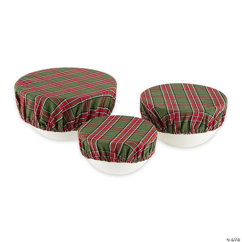 O Christmas Tree Plaid Dish Cover (Set Of 3) Image