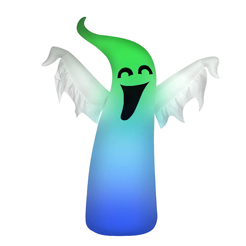 Occasions 5' Inflatable Color Changing Ghost, 5 ft Tall, White Image