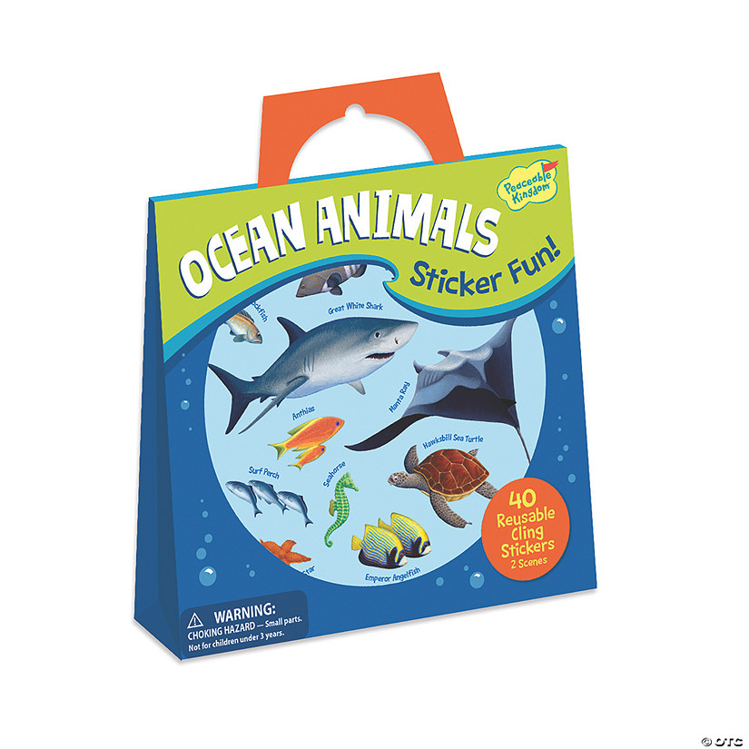 Ocean Animals Reusable Sticker Tote Image
