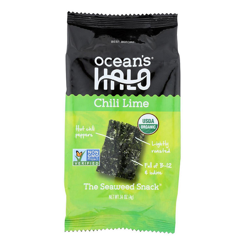 Ocean's Halo - Seawd Snack Chili Lime - Case of 12 - .14 OZ Image