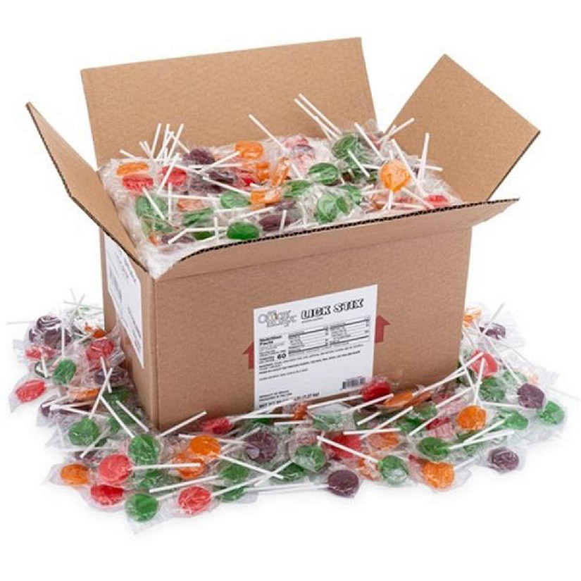 Office Snax OFX00654 5 lbs Lick Stix Lollipop Candy - Assorted Color Image