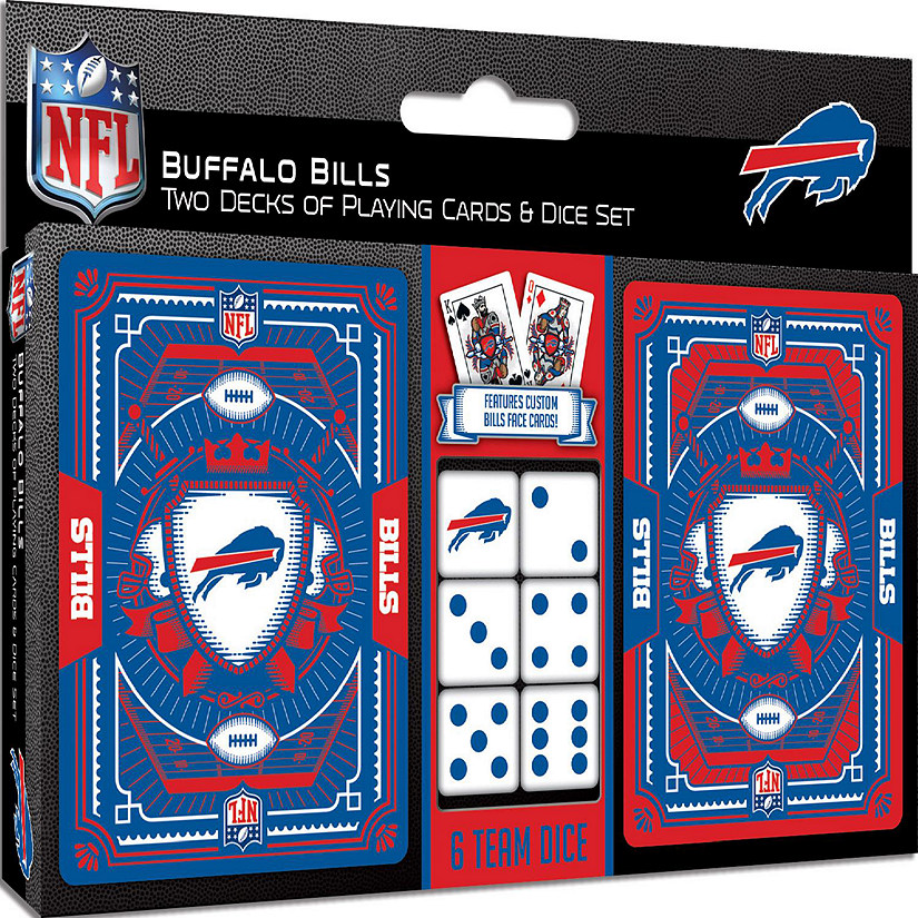 Officially Licensed Buffalo Bills NFL 2-Pack Playing cards & Dice set Image