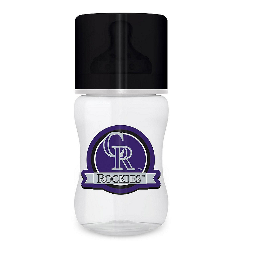 Officially Licensed Colorado Rockies MLB 9oz Infant Baby Bottle Image