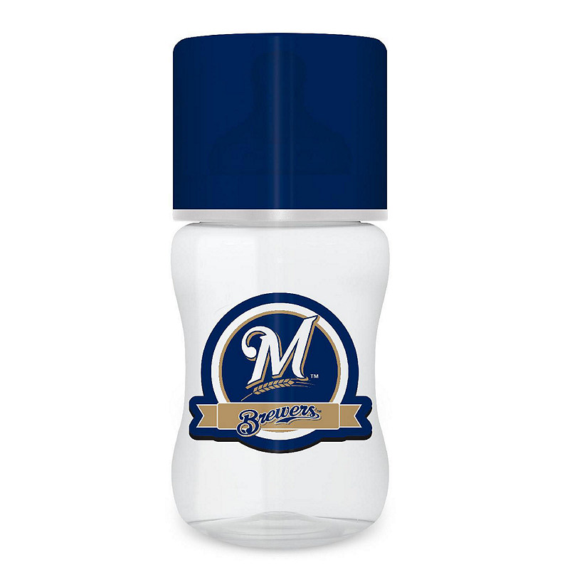 Officially Licensed Milwaukee Brewers MLB 9oz Infant Baby Bottle Image