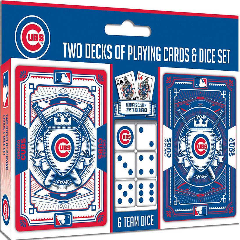 Officially Licensed MLB Chicago Cubs 2-Pack Playing cards & Dice set Image