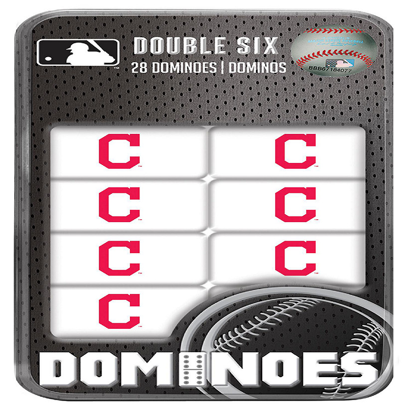 Officially Licensed MLB Cleveland Indians 28 Piece Dominoes Game Image