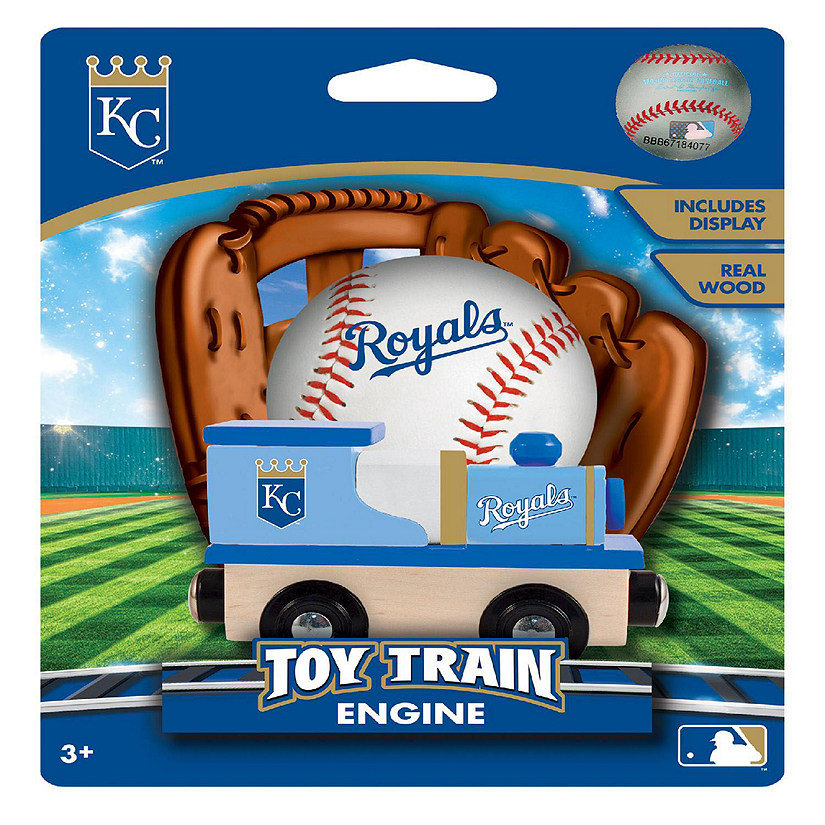 Officially Licensed MLB Kansas City Royals Wooden Toy Train Engine For Kids Image