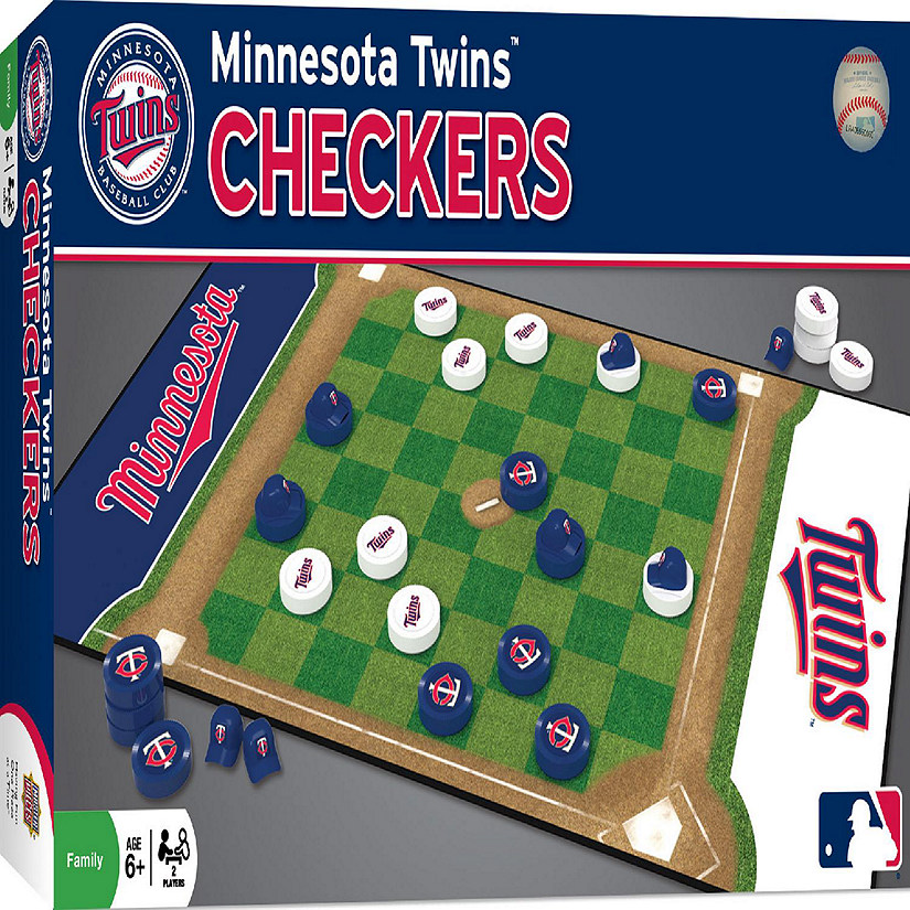 Officially licensed MLB Minnesota Twins Checkers Board Game ages 6+ Image
