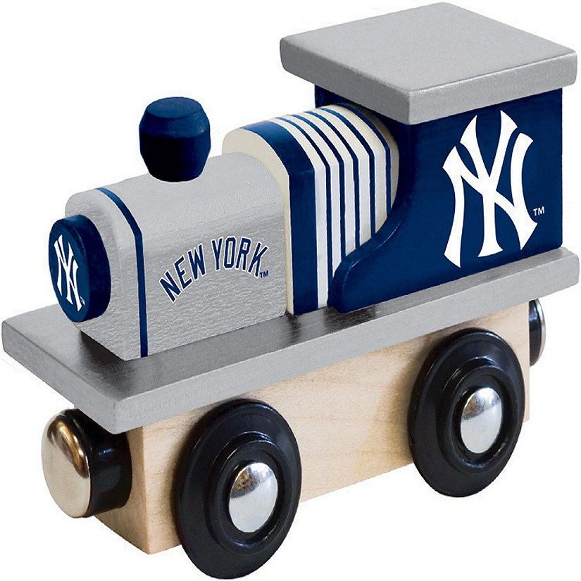 Officially Licensed MLB New York Yankees Wooden Toy Train Engine For Kids Image