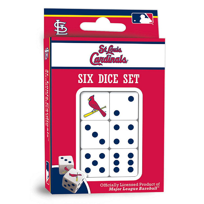 Officially Licensed MLB St. Louis Cardinals 6 Piece D6 Gaming Dice Set Image