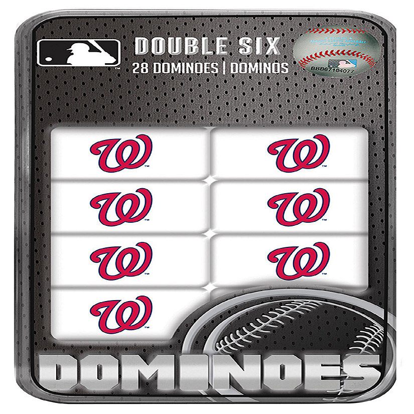 Officially Licensed MLB Washington Nationals 28 Piece Dominoes Game Image
