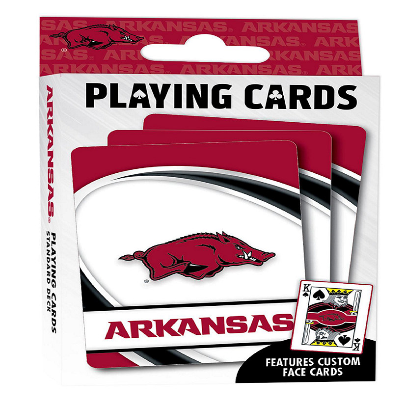 Officially Licensed NCAA Arkansas Razorbacks Playing Cards - 54 Card Deck Image