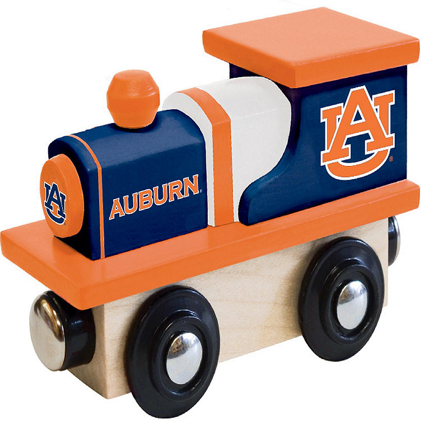 Officially Licensed NCAA Auburn Tigers Wooden Toy Train Engine For Kids Image