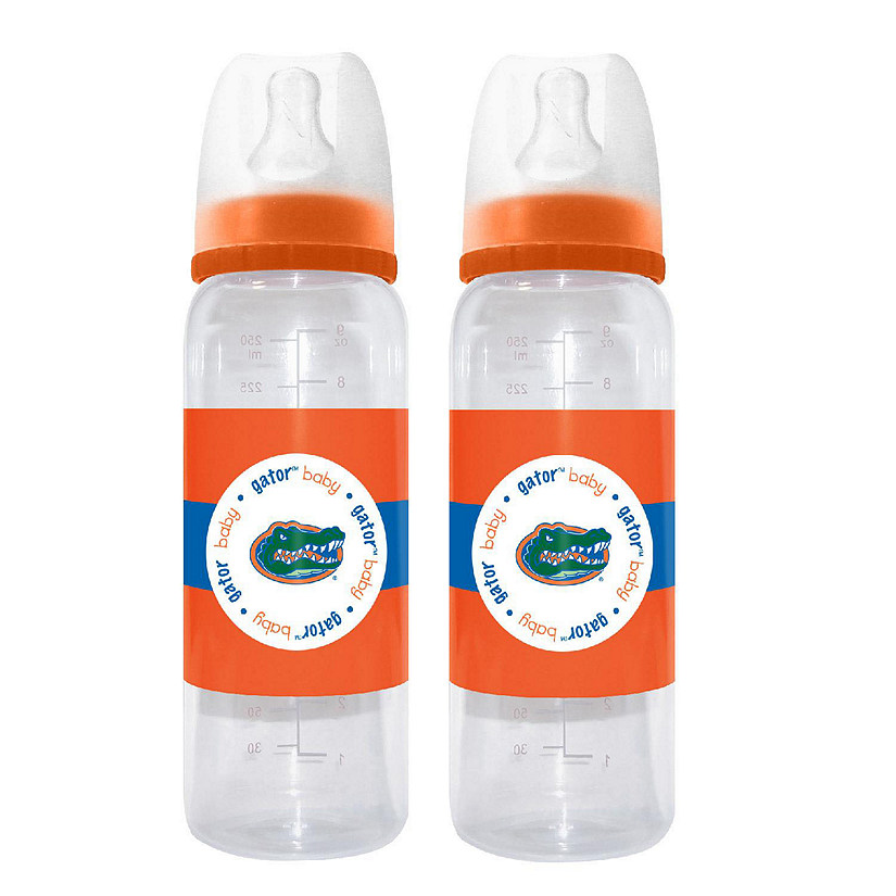 Officially Licensed NCAA Florida Gators 9oz Infant Baby Bottle 2 Pack Image
