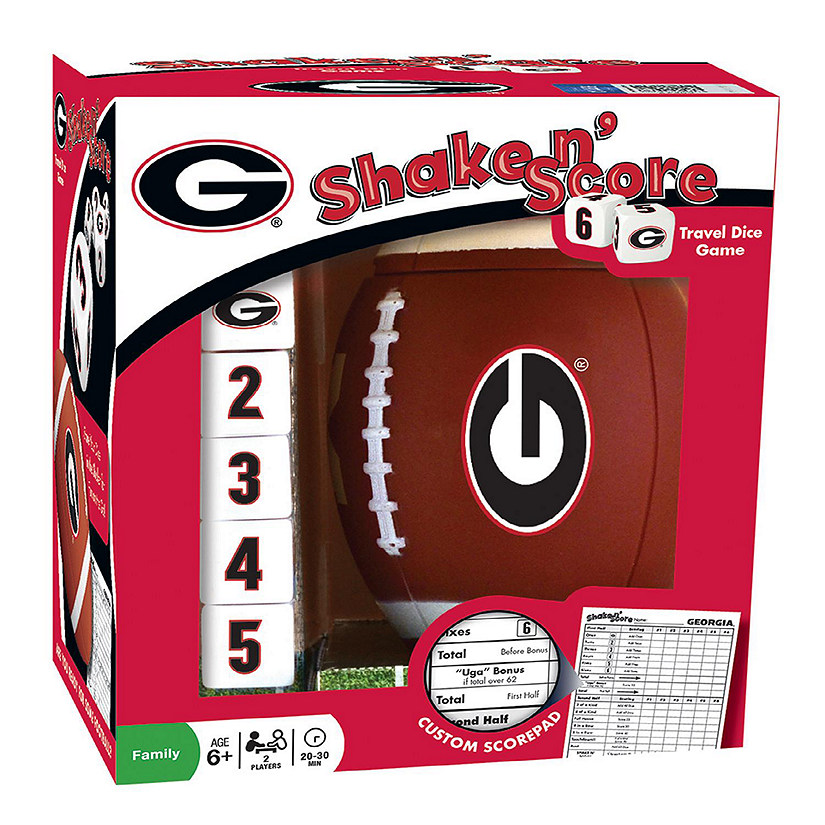 Officially Licensed NCAA Georgia Bulldogs Shake N Score Dice Game Image