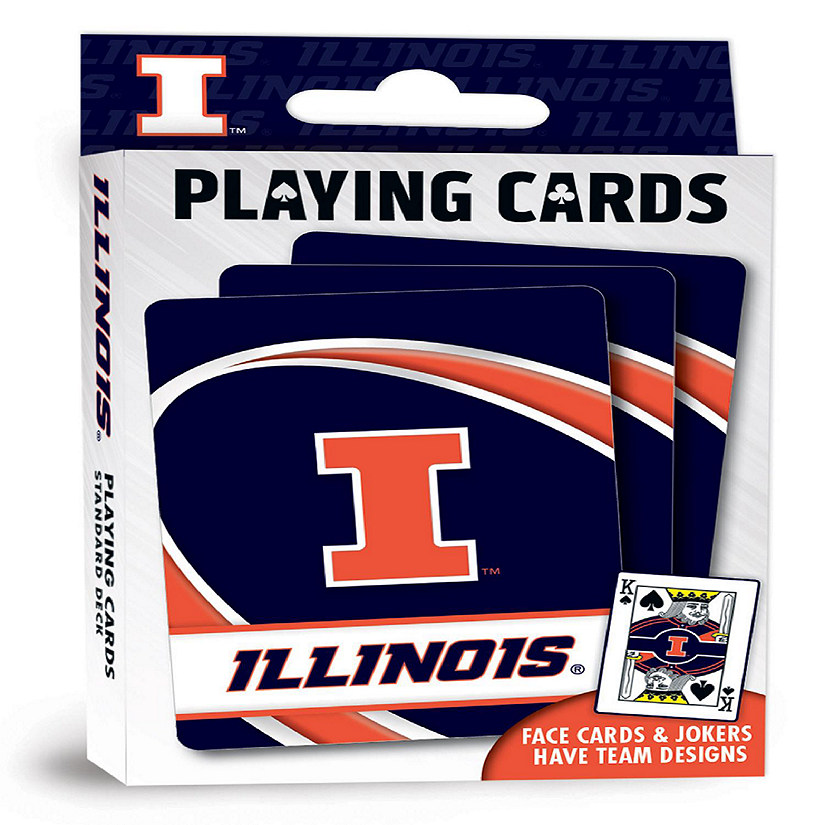 Officially Licensed NCAA Illinois Fighting Illini Playing Cards - 54 Card Deck Image