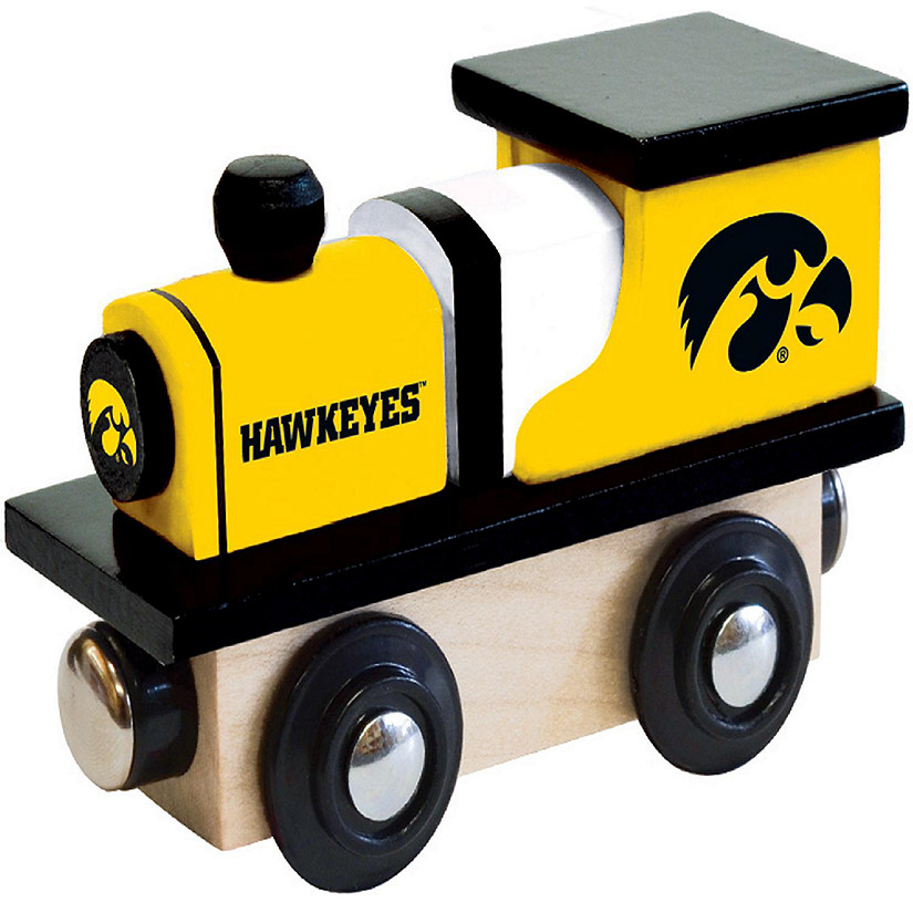 Officially Licensed NCAA Iowa Hawkeyes Wooden Toy Train Engine For Kids Image