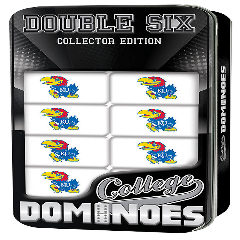 Officially Licensed NCAA Kansas Jayhawks 28 Piece Dominoes Game Image
