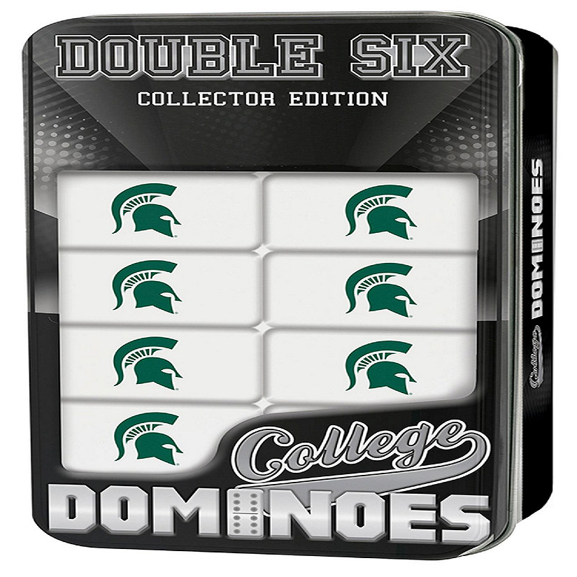 Officially Licensed NCAA Michigan State Spartans 28 Piece Dominoes Game Image