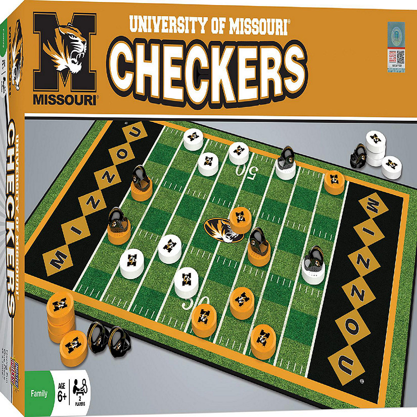 Officially licensed NCAA Missouri Tigers Checkers Board Game ages 6+ Image
