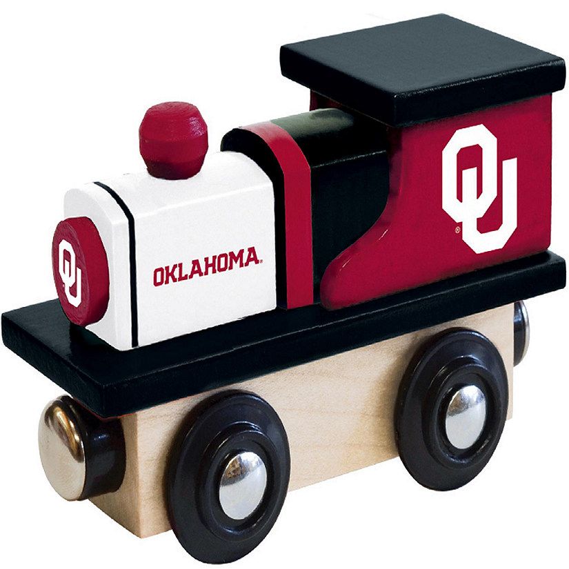 Officially Licensed NCAA Oklahoma Sooners Wooden Toy Train Engine For Kids Image