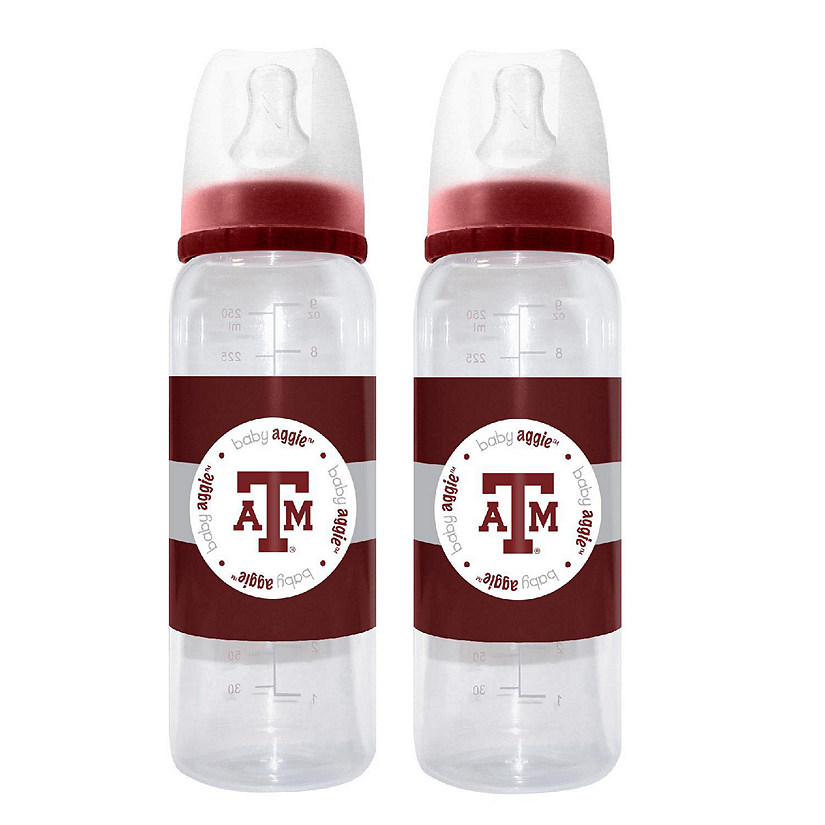 Officially Licensed NCAA Texas A&M Aggies 9oz Infant Baby Bottle 2 Pack Image