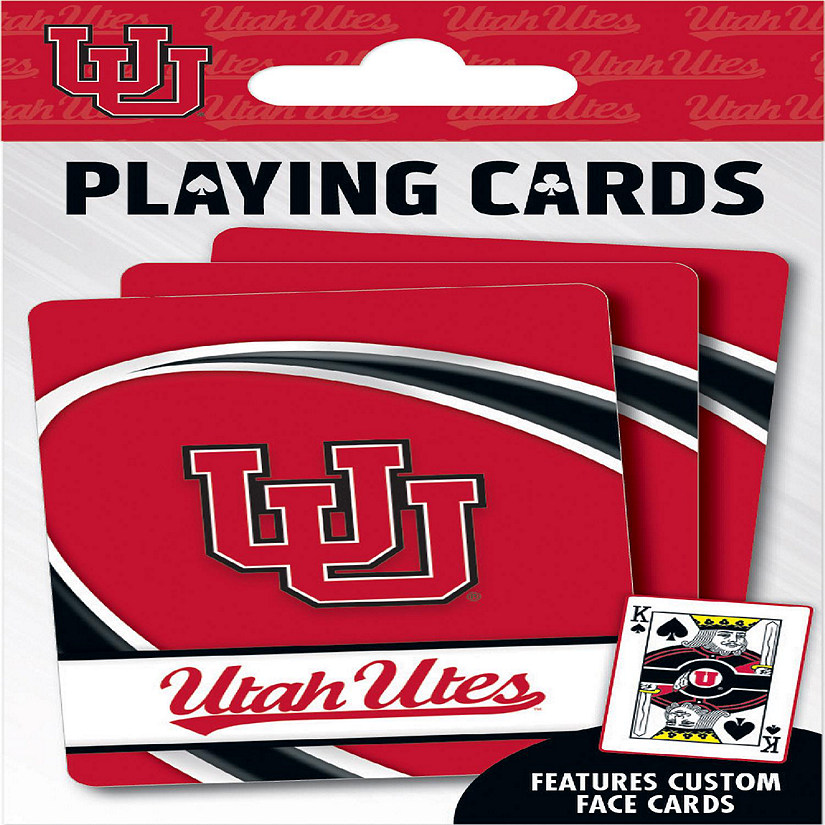 Officially Licensed NCAA Utah Utes Playing Cards - 54 Card Deck Image