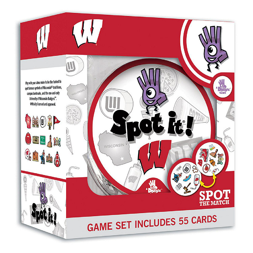Officially licensed NCAA Wisconsin Badgers Spot It Game Image