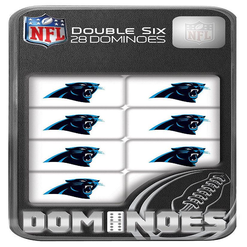 Officially Licensed NFL Carolina Panthers 28 Piece Dominoes Game Image