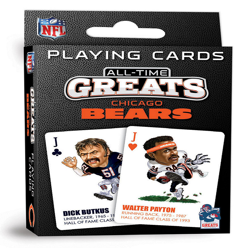 Officially Licensed NFL Chicago Bears Playing Cards - 54 Card Deck Image