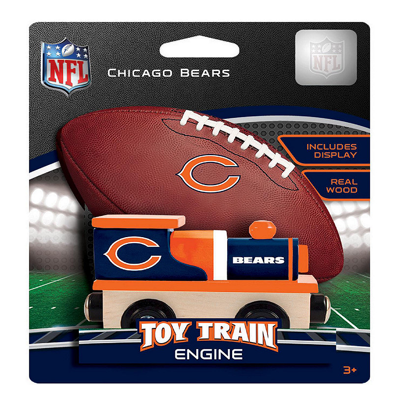 Officially Licensed NFL Chicago Bears Wooden Toy Train Engine For Kids Image