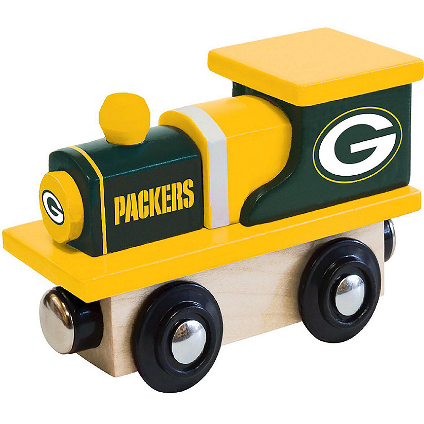Officially Licensed NFL Green Bay Packers Wooden Toy Train Engine For Kids Image
