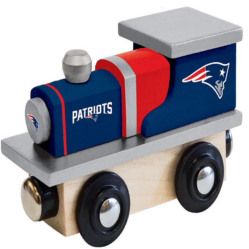 Officially Licensed NFL New England Patriots Wooden Toy Train Engine For Kids Image