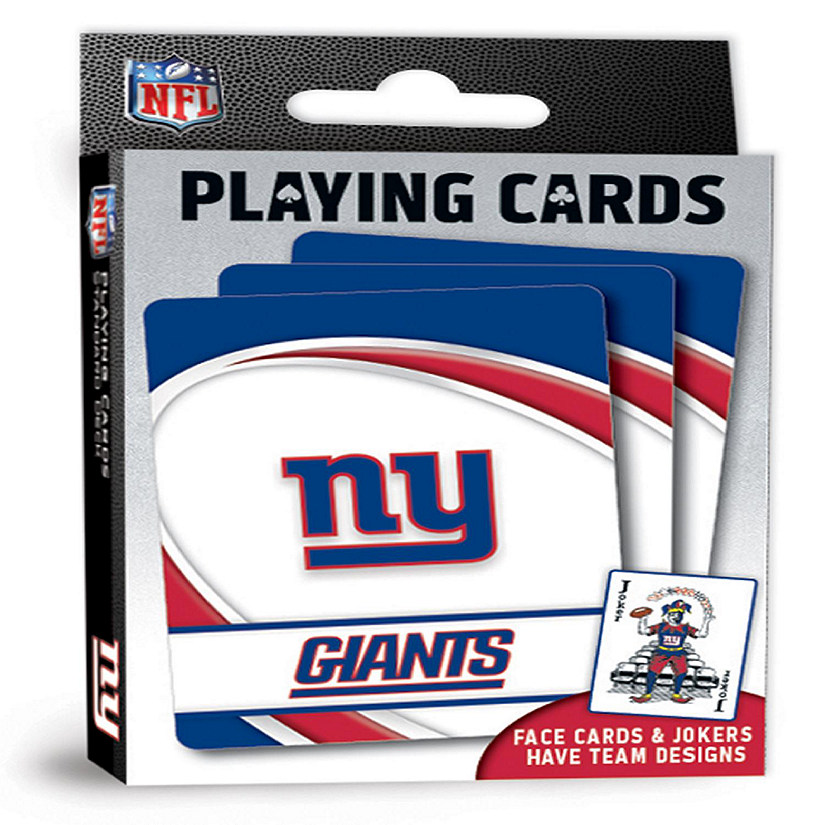Officially Licensed NFL New York Giants Playing Cards - 54 Card Deck Image
