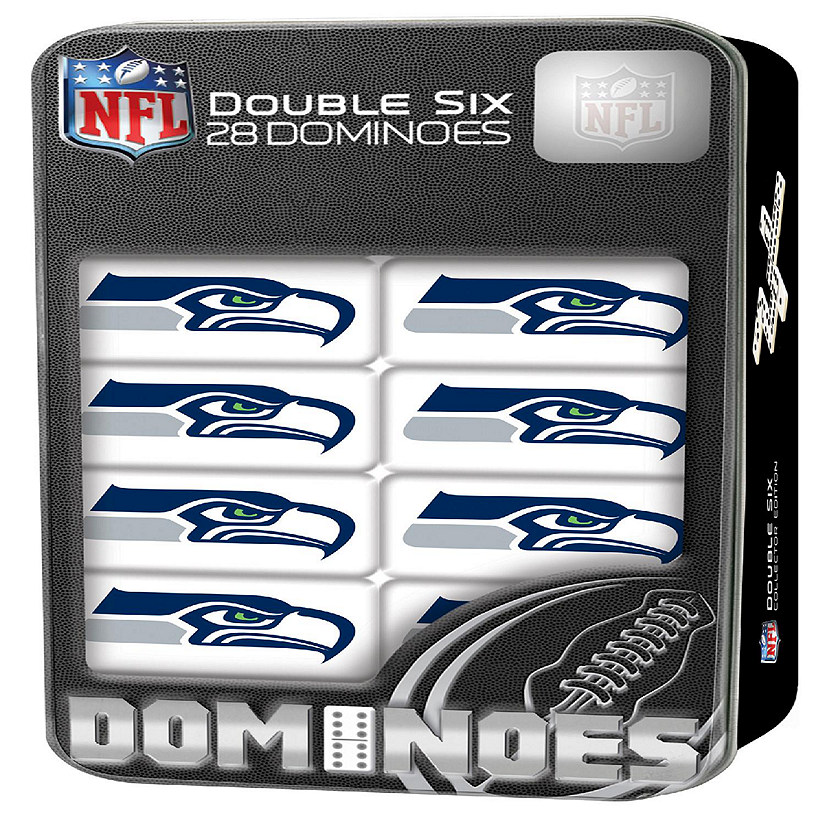 Officially Licensed NFL Seattle Seahawks 28 Piece Dominoes Game Image