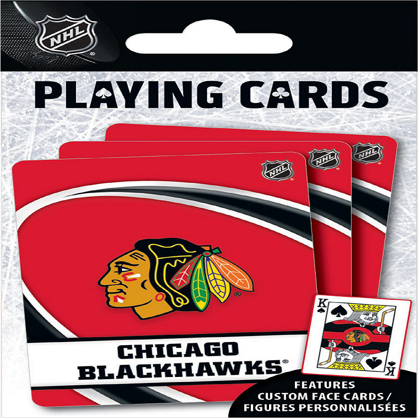 Officially Licensed NHL Chicago Blackhawks Playing Cards - 54 Card Deck Image