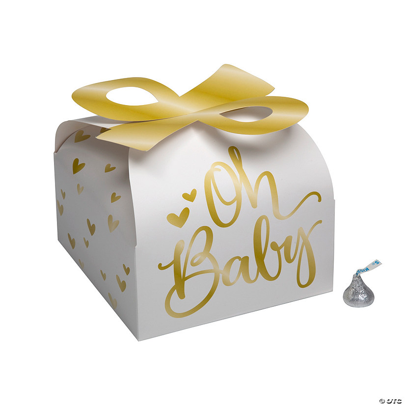 Oh Baby Shower Gift Boxes with Bow - 12 Pc. Image