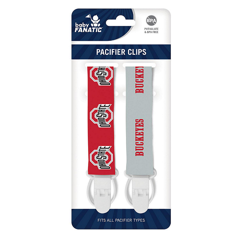 Ohio State Buckeyes - Pacifier Clip 2-Pack Image