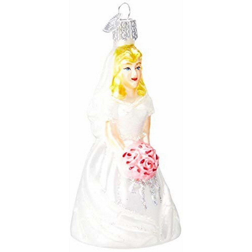 Old World Christmas 10227 Blown Glass Blonde Bride Ornament Image