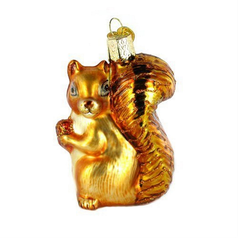 Old World Christmas 12080 Glass Blown Squirrel Ornament Image
