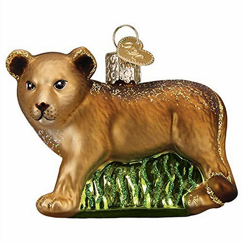 Old World Christmas 12581 Glass Blown Lion Cub Ornament Image