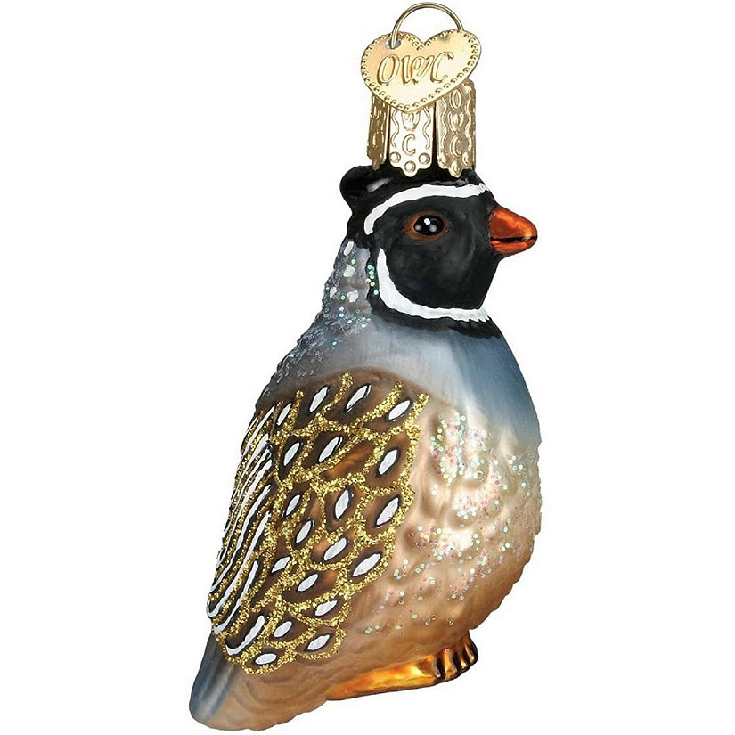 Old World Christmas 16012 Glass Blown Partridge Ornament Image