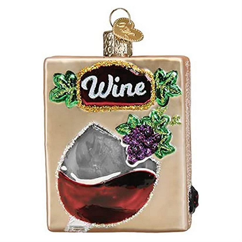 Old World Christmas 32480 Glass Blown Ornament- Boxed Wine 3.25 Image