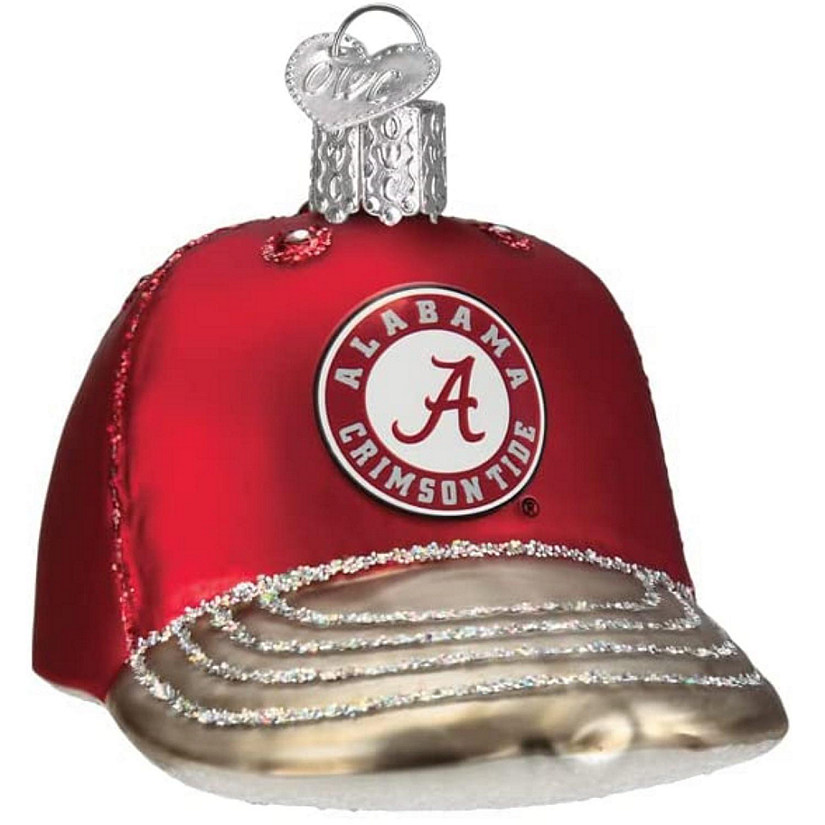 Old World Christmas Alabama Baseball Cap Glass Blown Ornament for Christmas Tree Image