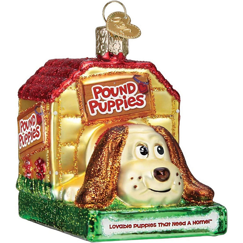 Old World Christmas Blown Glass Christmas Ornaments, Pound Puppies Image